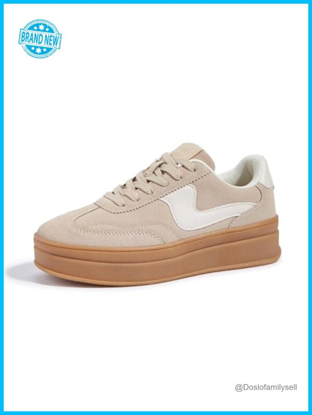 Women's Platform Fashion Sneakers Faux Leather Suede Walking Shoes